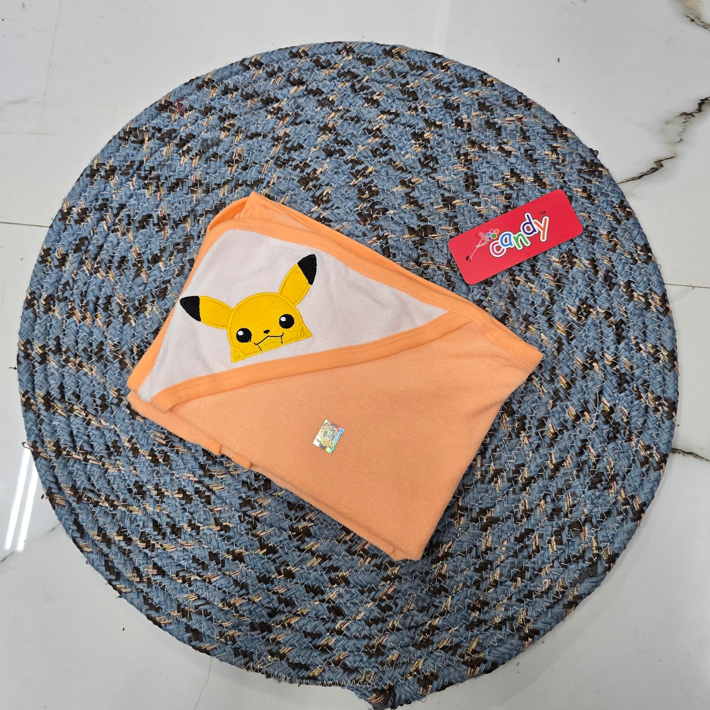 Pikachu baby towel with hood