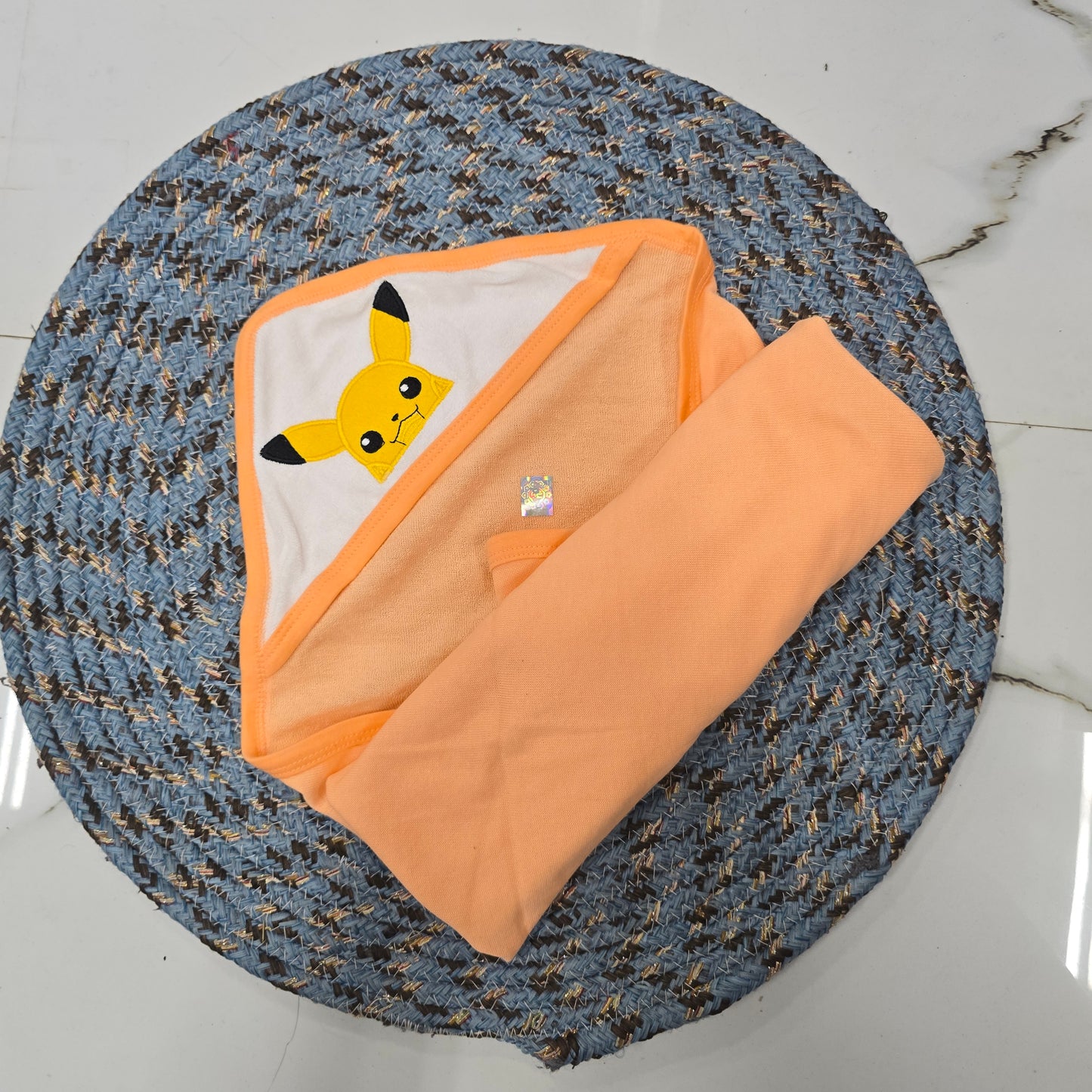Pikachu baby towel with hood
