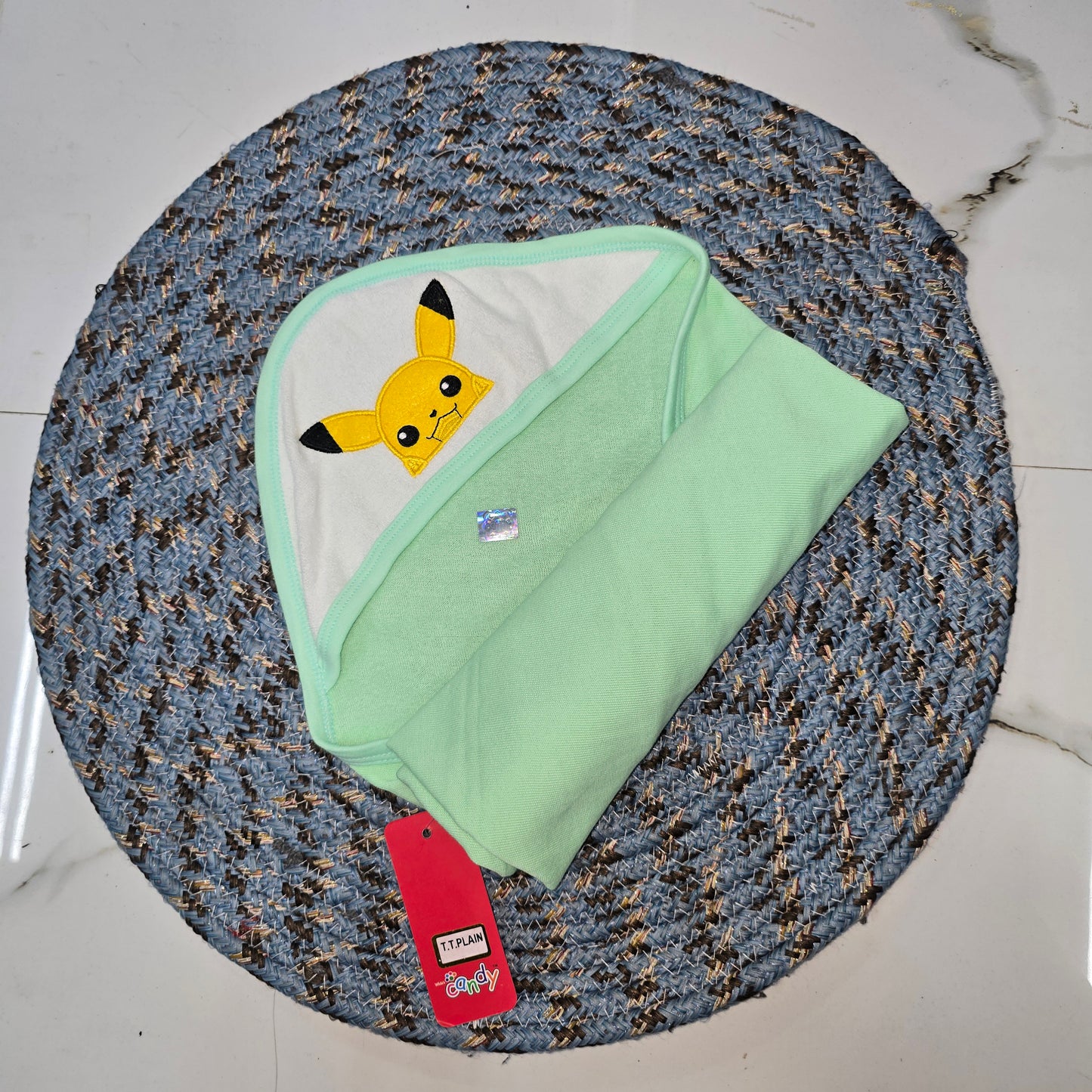 Pikachu baby towel with hood