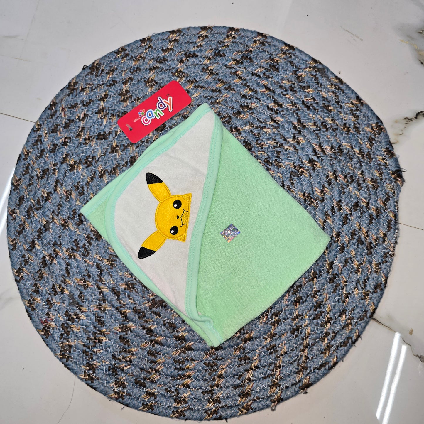 Pikachu baby towel with hood